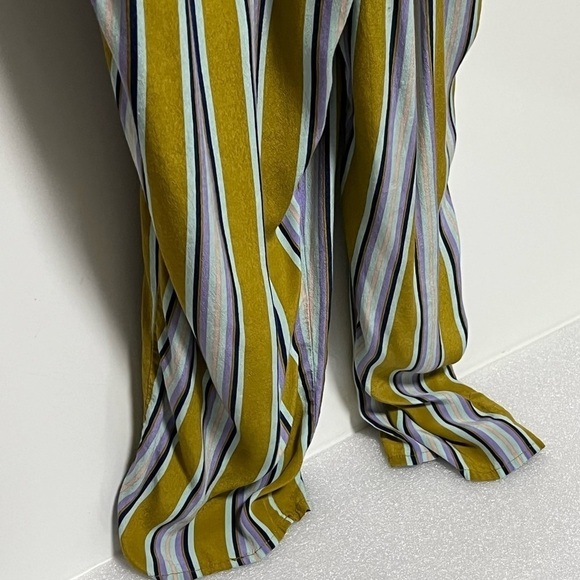 ASTR The Label Trendy Pleated front racerback bold retro stripes JUMPSUIT - Picture 9 of 12